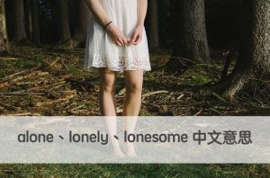 alone lonely lonesome 中文意思 用法