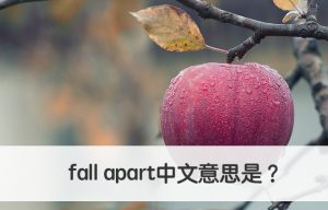 fall apart 中文
